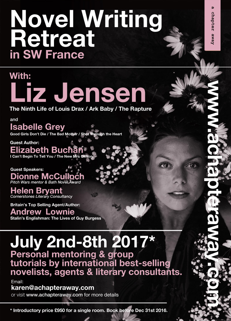 Liz Jensen tutors on a French writing retreat, July 2017 - Liz Jensen
